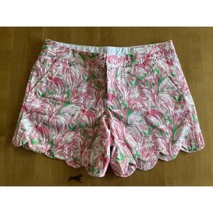 Lilly Pulitzer‎ Women's Shorts Size 4 Flamingo The Buttercup Pink Summer Lake